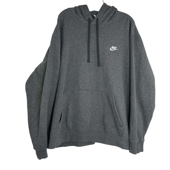 Nike Tall Gray Pullover Hoodie Sweatshirt Athleisure Activewear Men's Size XXL - Picture 1 of 14